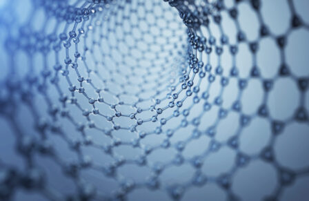 3d,Illusrtation,Of,Graphene,Molecules.,Nanotechnology,Background,Illustration