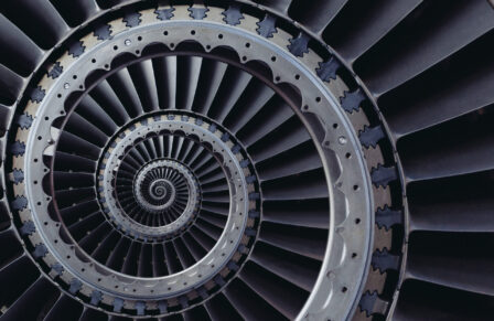 Spiral,Industrial,Production,Metallic,Turbine,Background.,Turbine,Blades,Wings,Spiral