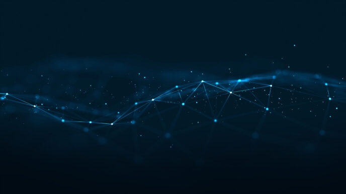 Abstract,Plexus,Blue,Geometrical,Shapes.,Connection,And,Web,Concept.,Digital,