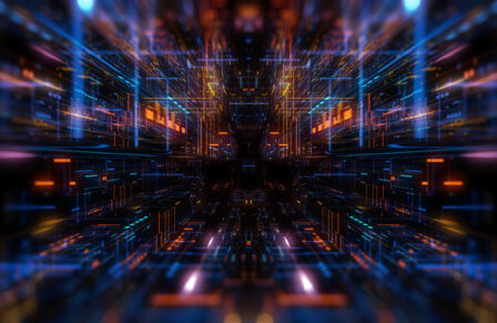 Quantum,Computer,Environment,With,Digital,Technology,,Processing,Unit,Of,An