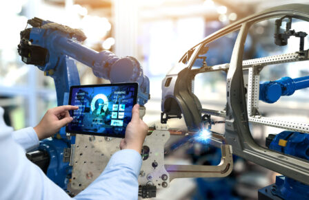 Engineer,Hand,Using,Tablet,With,Machine,Real,Time,Monitoring,System