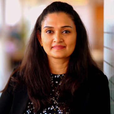 Portrait of Hema Ramamoorthy of Digital Catapult (Image by Kirsten Holst)