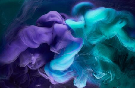 Blue,Purple,Abstract,Background,,Luxury,Colored,Smoke,,Acrylic,Paint,Underwater