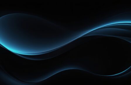 Wave,Background,With,Elegant,Blue,Neon,Wave,Effect.,Premium,Design