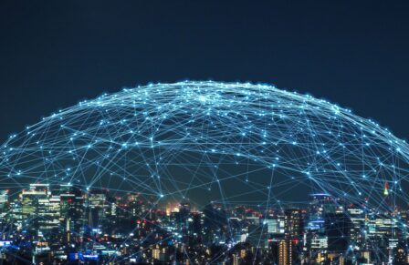 Smart,City,And,Communication,Network,Concept.,5g.,Lpwa,(low,Power