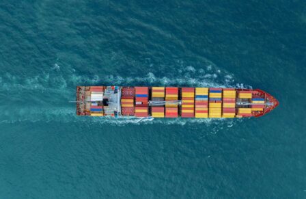 Cargo,Container,Ship,Carrying,Container,And,Running,In,The,Ocean