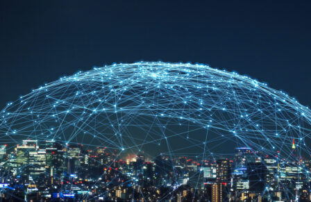 Smart,City,And,Communication,Network,Concept.,5g.,Lpwa,(low,Power