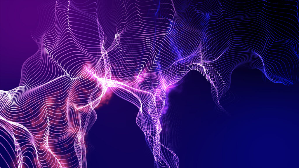 Digital,Cyber,Space,Particles,Neon,Light,Water,Wave,Flow,3d