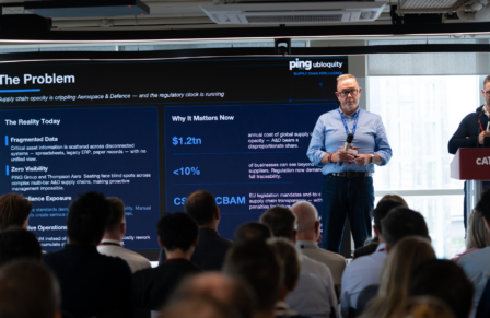 Kieran Kelly, Chief Executive and Founder of ubloquity presenting at the Digital Twin Adoption Accelerator Showcase, hosted at the UK Digital Twin Centre in June 2026