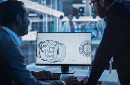 Two,Turbine,Engine,Developers,Working,On,Programming,A,Prototype,Jet