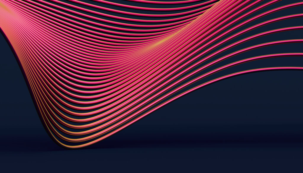 Abstract,3d,Rendering,Of,Smooth,Surface,With,Lines.,Striped,Modern